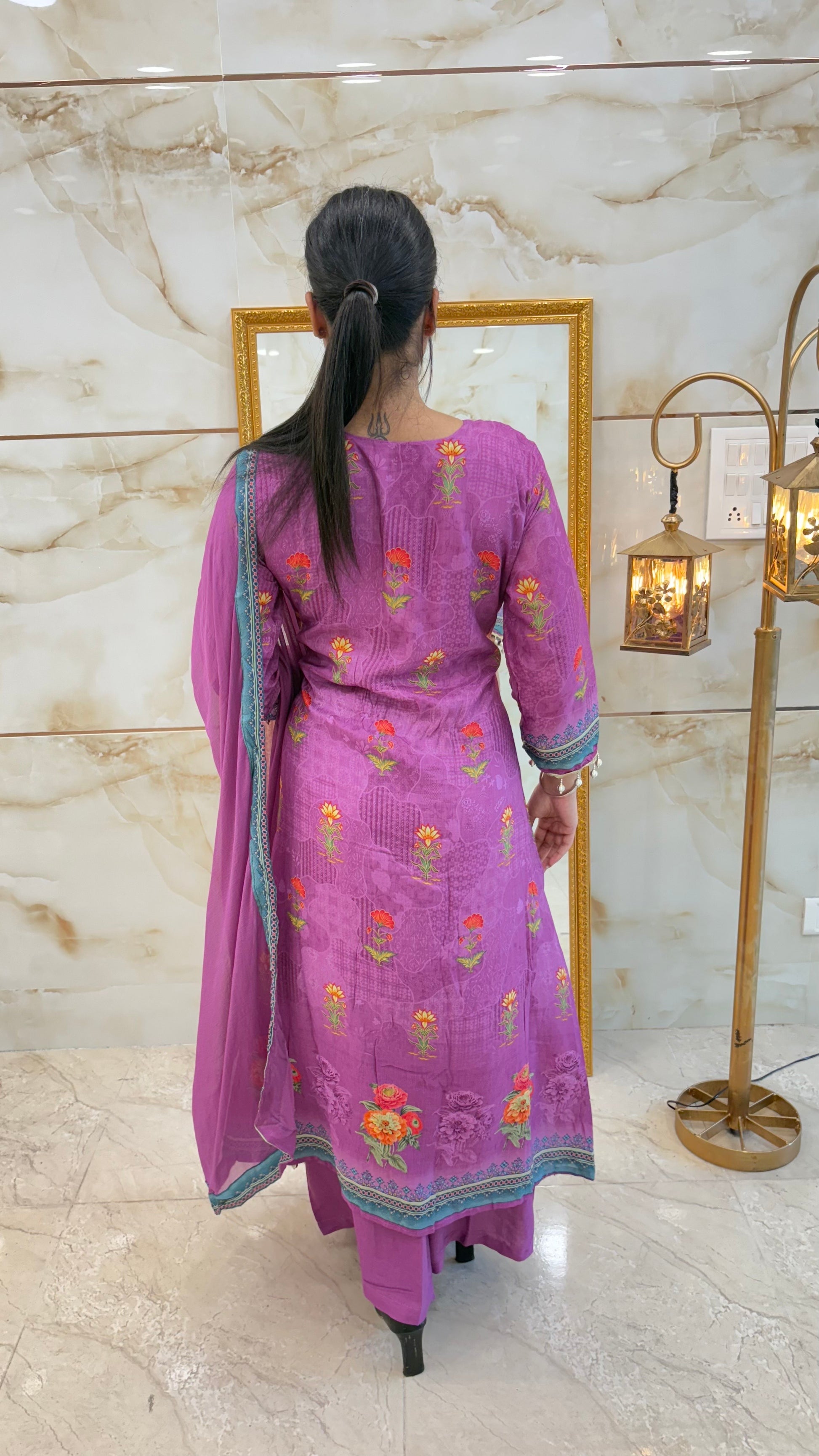 Masline : A Line Hand Work With Plazo